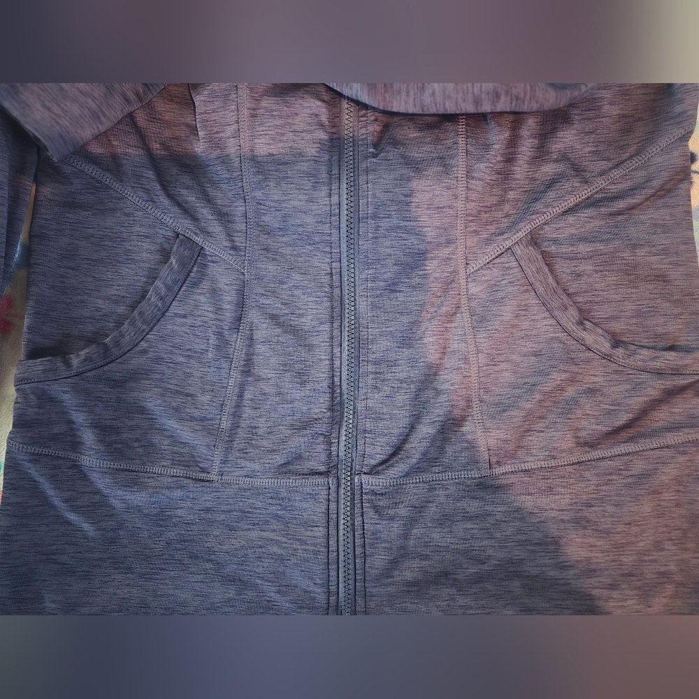 90 Degree By Reflex, Heathered Purple Hoodie-Size LG EUC - Picture 2 of 5